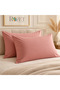 Dusty Rose Cotton Fabric Cover Pillowcase (2 Pcs) 50 X 70 cm - 3