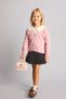Bow Detailed V-Neck Knitwear Basic Cardigan Baby Girl I4756A526Au - 2