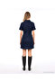 Denim A-Form Shirt Collar Short Sleeve Dress - 5