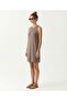 Straight Halter Neck Sleeveless Dress - 3