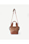 Cross Leather Bucket Bag - 2