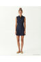 Slim Fit Shirt Collar Sleeveless Dress - 2
