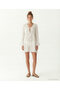 Loose Shawl Collar Long Sleeve Dress - 2