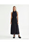 Slim Fit Shirt Collar Sleeveless Dress - 2
