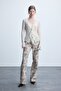 Straight Gabardine Straight-Leg Floral Trousers I5187Ax26Wn