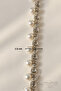 Elegant Stone-Striped Ribbon with Pearl Details (1 Meter) - 4