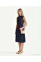 Slim Fit Shirt Collar Sleeveless Dress - 3