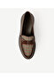 Houndstooth Patterned Leather Loafer - 5