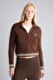 Regular Fit Polo Collar Hair Knit Zippered Cardigan H2148Ax26Au - 3