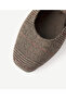 Plaid Patterned Fabric Mary Jane Ballerinas - 4
