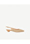 Leather Piping Straw Short Heeled Shoes