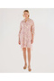 Long Sleeve Shirt Dress with Sleeve Tip Bead Detail