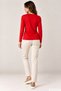 Women's Crew Neck Viscose Lycra Long Sleeve T-Shirt-red - 5