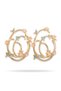 Gold Flower Detail Modern Stylish Women's Earrings - 2