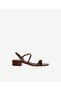 Thin Strap Croco B Printed D Leather Sandals