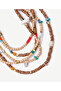 Necklace with Wood and Natural Stone Content - 2