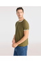 Ribbed Detailed Men's Crew Neck T-Shirt - 2