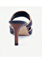 Knitted Detailed Leather Heeled Slippers - 3