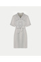 Jacket Collar Short Sleeve Dress - 6