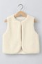 Girl's Soft Textured Furry Plush Vest - 3