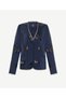 Tailored Mock Neck Long Sleeve Jacket - 6