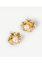 Pearl Detailed Gold Earrings - 2