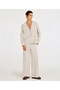 Single Button Collarless Jacket