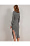High Collar Knitwear Dress - 2