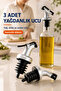 Oil Pot Spout 3-Piece Leak-Proof Lid Bottle Spout Stopper Silicone Vinegar Oil Pouring Spout Kitchen Accessory