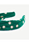 Velvet Crown with Acrylic Bead Detail - 2