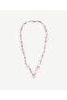 Pink Quartz and Glass Stone Necklace