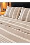 100% Cotton Striped Muslin Duvet Cover Set Double Size 220X240 cm Duvet Cover 240X260 cm Bed Sheet 2 Pieces 50X70 cm Pillowcases - 5