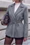 Gray Tie-Dye Detailed Comfortable Fit Cashmere Cardigan/Jacket