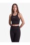 Slim Fit Interlock Fabric Back Detailed Crew Neck Printed Sports Bra - 2