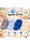 4-Piece Bamboo Baby Socks, Newborn Baby Socks, Girls Boys, White Pink Ecru