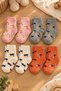 8 Pairs Toe Seamless Hearted Winter Thick Terry Girl's Socks