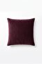 Royal Series Suede Velvet Textured Decorative Living Room Sofa Cushion Cover Plum
