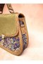Authentic Patterned Suede Cover Hand and Shoulder Bag - 5