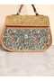 Authentic Patterned Suede Cover Hand and Shoulder Bag - 8