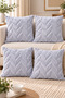 Plush Decorative Throw Pillow Cover Nordic Zigzag-Herringbone Set of 2 / 4 42X42 cm