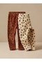 Girl's Corded Fabric Velvet 100% Cotton 2-Piece Colorful Set Leggings Set