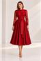 Midi Length Top Lace Covered with a Stylish Shirt Dress with a Removable Belt Cou-05