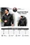 Men's Premium Black Hooded Plush Lined Faux Leather Zippered Ribbed Bomber Coat - 5