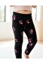 Girl's Corded Fabric Velvet 100% Cotton Patterned 3-Piece Set Leggings Set - 4