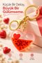 Red Heart Liquid Filled Keychain Gift for Lover - 2