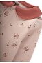 0-9 Months Powder Pink Crispy Floral Print Baby Collar Jumpsuit - 4