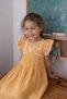 Organic Embroidered Muslin Girl's Dress 2-10 Years Pastel Yellow