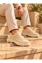 Zrk-X49 Premium Beige Suede High Sole Lace-Up Men's Classic Shoes - 3