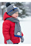 3-6 Years Old Penguin Figured Knitted Children's Scarf, Fleece Inside, Knitted Children's Scarf, Beanie and Gloves 3-Piece Set - 2