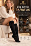 Original Women's Below-Knee Premium Cotton Non-See-Through Opaque Non-Elastic Non-Marking Non-Squeezing Non-Trace Breathable Skin-Friendly Soft Textured All-Day Comfort Luxury Women's Socks |   1 Pair - Black
